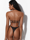❤ZASUWA Female Sexy Mesh Halter Adjustable Strap Beach Bikini Set