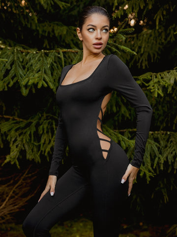 ❤ZASUWA Female Unique Cutout Cross Booty Jumpsuit X ANECHKAANNN ⭐
