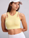 ZASUWA Female Two-piece Ribbed Elastic Tight with Chest Pads Tank