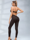 ZASUWA Female Backless Halter Deep V Back Jumpsuit