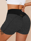 ZASUWA Female Honeycomb Pocket Peach Hip Spandex Gym Booty Shorts