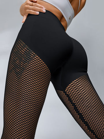 ZASUWA Female Sexy Fishnet Scrunch Bum Leggings