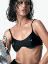 ZASUWA Female Fashion Perforated Metal Ring-Detailed Sports Bras