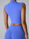 ZASUWA Female Solid Color Basic Must-have Cropped Short Sleeves