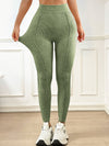 ZASUWA Female V-shaped Waist Ribbed High-waisted Hip-lift Scrunch Bum Leggings