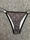ZASUWA Female Sexy Crystal Leopard Print Panties