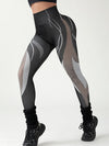 ZASUWA Female Sexy Fishnet Contrast Color Print Leggings