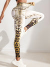 ZASUWA Female Leopard Print Denim Bum Gradient Leggings