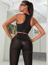 ZASUWA Female Fly Eye Contrast Color Sports Bras