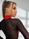 Sexy Sheer Mesh Elastic Tight Bodysuit