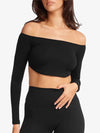 ZASUWA Female Sexy Solid Color Backless Elastic Tight Long Sleeves