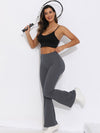 ZASUWA Female V-shaped Waist Scrunch Bum Quick-dry Flare Leggings