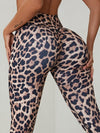 Leopard Deep V Back Scrunch Bum Leggings