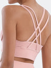 ZASUWA Female U Collar Cross Back Quick Dry Seamless Sports Bras