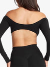 ZASUWA Female Sexy Solid Color Backless Elastic Tight Long Sleeves