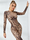 Fashion Leopard Print Backless Jumpsuit