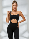 Hollow Out Zipper Jumpsuit