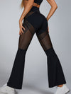 ZASUWA Female Mesh Quick Dry Elastic Tight Flare Leggings