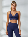 Deep V Collar Backless Sports Bras