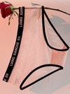 ZASUWA Female Sexy Wave Point Mesh Contrast Color Panties