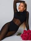 🖤ZASUWA Female Sexy Mesh Jumpsuit