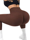 ZASUWA Female Seamless Ribbed Solid Color Quick-dry Leggings