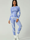 ZASUWA Female Quick Dry Warm Contrast Color Elastic Tight Ski Tracksuit