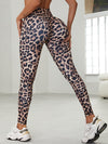 Leopard Deep V Back Scrunch Bum Leggings