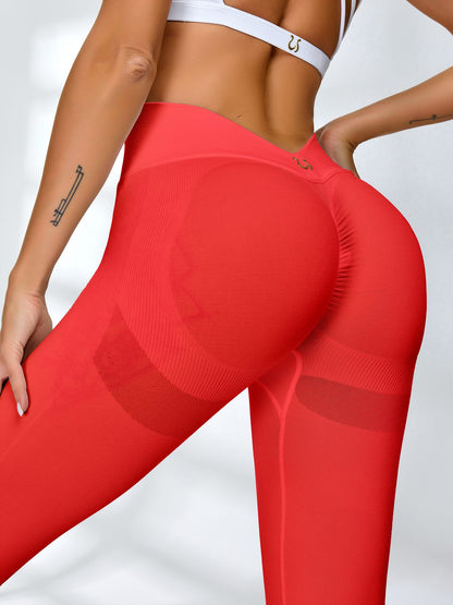 Sexy Deep V Back Scrunch Bum Leggings