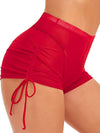 ZASUWA Female Sexy Sheer Mesh Drawstring Quick-dry Shorts