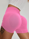 ZASUWA Female Ribbed Scrunch Bum Quick-drying Spandex Gym Booty Shorts