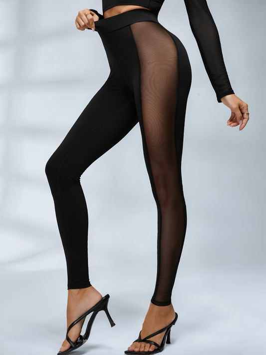 🖤ZASUWA Female Sexy Sheer Mesh Seamless Leggings