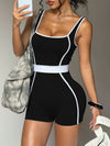 ZASUWA Female Contrast Color Stripes Scrunch Bum Romper