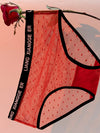ZASUWA Female Sexy Wave Point Mesh Contrast Color Panties