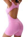 ZASUWA Female Hollow Out Scrunch Bum Backless Romper