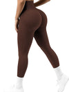 ZASUWA Female Seamless Ribbed Solid Color Quick-dry Leggings
