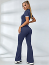 Jumpsuit mit Reißverschluss und Kontraststreifen