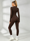 Sexy Zipper Fleece Jumpsuit