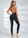 Unique Flower Cutout Backless Jumpsuits