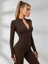 Sexy Zipper Fleece Jumpsuit