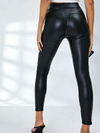 Sexy Faux Leather Push Up Design Lace-up Shorts