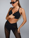ZASUWA Female Mesh Cross Back Sports Bras
