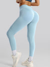 ZASUWA Female Quick-dry Seamless Hip-lift Scrunch Bum Leggings