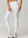 ZASUWA Female Ribbed High-waisted Hip-lift Quick Dry Elastic Tight Leggings