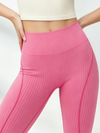 Ribbed Crisscross Back Cami & Hot Pink Ribbed High-Waisted Legging Set