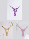 ZASUWA Female Glossy PU T-back Panties
