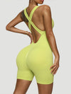ZASUWA Female Cross Back Elastic Tight Romper