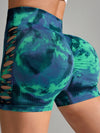 ZASUWA Female Sexy Hot Tie-dye Hollow Out Shorts