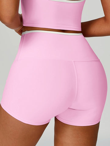 ZASUWA Female Contrast Color Stripe High-rise Shorts