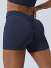 ZASUWA Female V-shape Waist Scrunch Bum Spandex Gym Booty Shorts